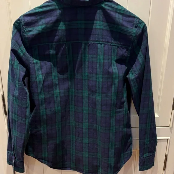 U.S. Polo Assn. Black Watch Button-Down Shirt - Navy and Green - Picture 5 of 7